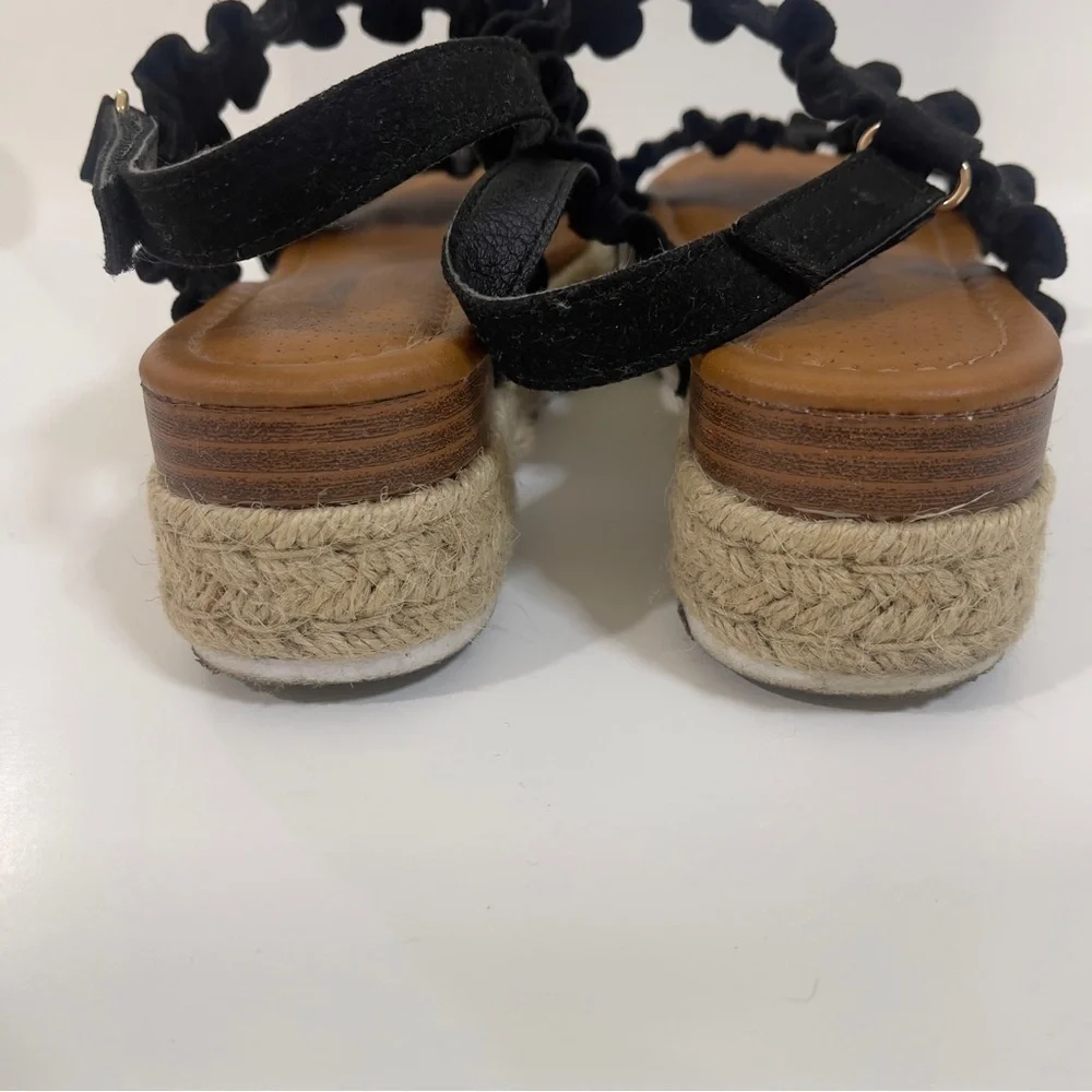 Pierre Dumas Women's Magic-9 Platform Black Espadrille Sandals 5.5